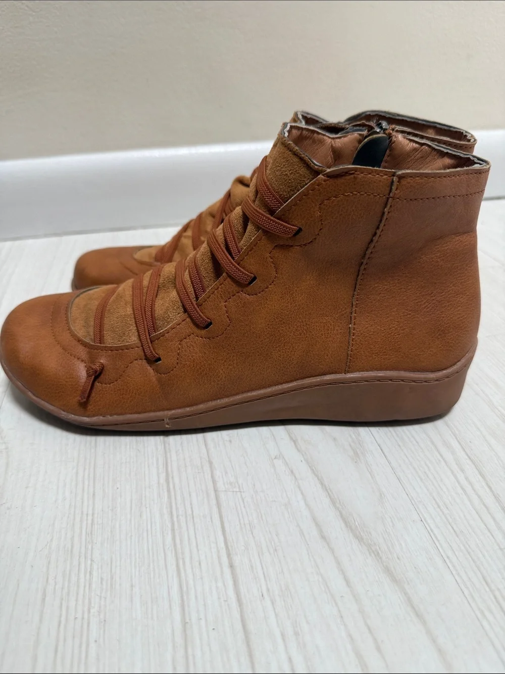 Casual Camel Brown Ankle Shoes